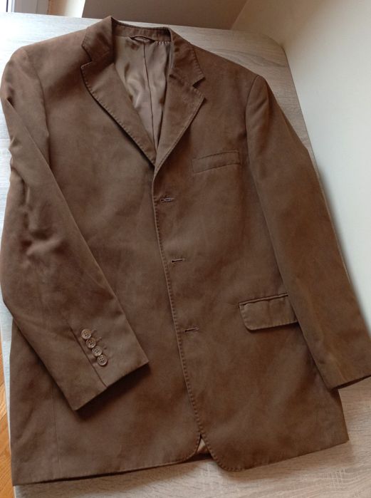 Brązowa  zamszowa marynarka oversize , rozmiar XL