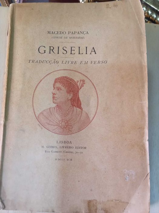 Livro Griselia de Macedo Papança edição de 1892