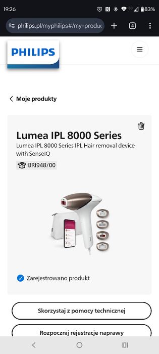 Philips Lumea Prestige 100% sprawny. Jak Nowy