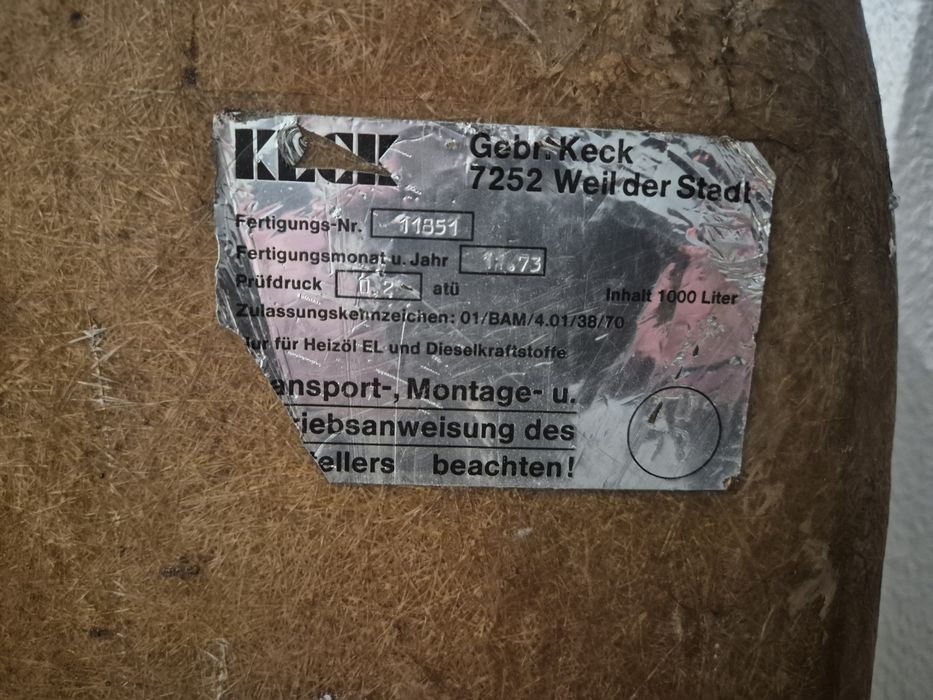 Zbiornik 1000L niemiecki