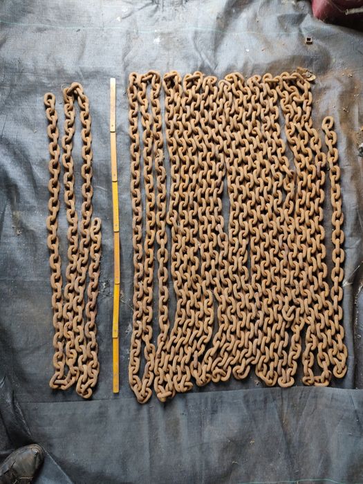 Łańcuch stalowy zrywkowy 10 metrów  11mm gruby 52mm x 36mm