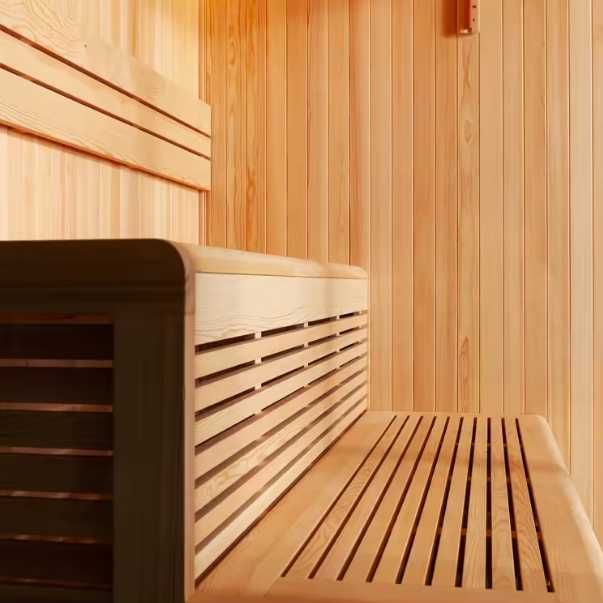 Sauna Tradicional de Madeira para Interior–4 Pessoas e Fogão Elétrico