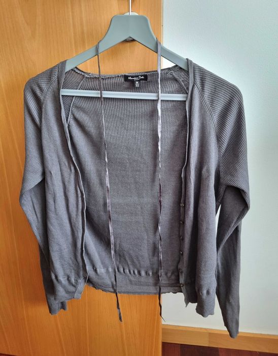 Casaco/ cardigan cinzento Massimo Dutti, tamanho M