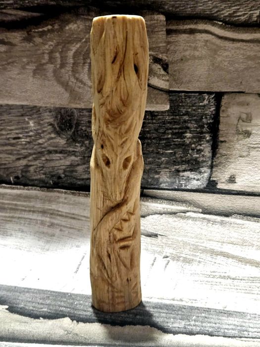 Rzeźba słowiańska figurka Leszy boruta dziad borowy Weles ozdoba