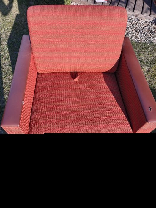 Fotel rozkładany amerykanka PRL