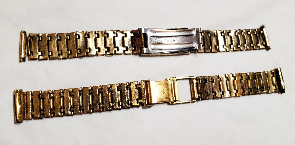 Позолоченный браслет Au для часов производства ссср