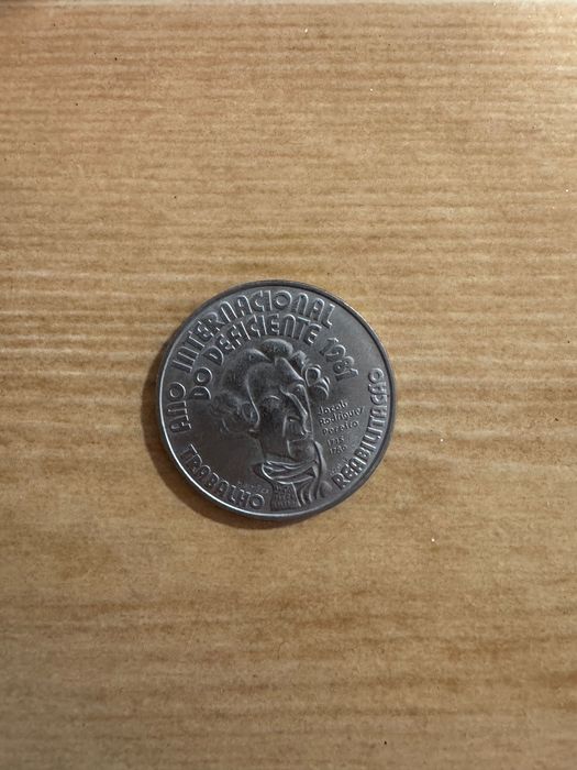 moeda Portugal 100$00 1981 Ano Internacional do Deficiente Bela