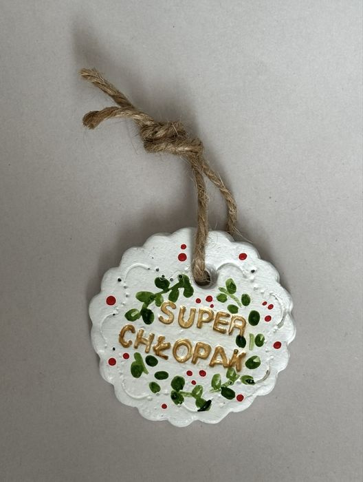Super chłopak mikołajki prezent dla chłopaka ozdoba na choinkę bombka