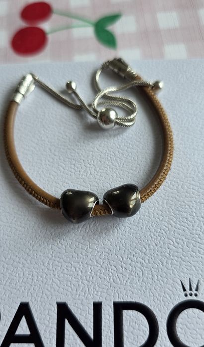Charms charmsy do bransoletki Pandora serce z czarną emalią serca