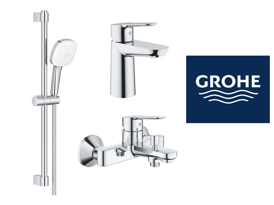 GROHE BauEdge Набір змішувачив для ванни 3в1