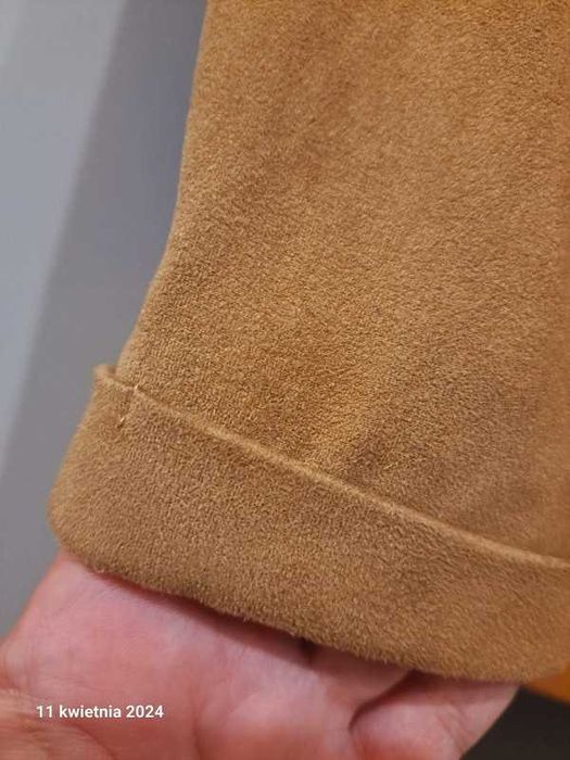 narzutka żakiet H&M 50 52 zamsz