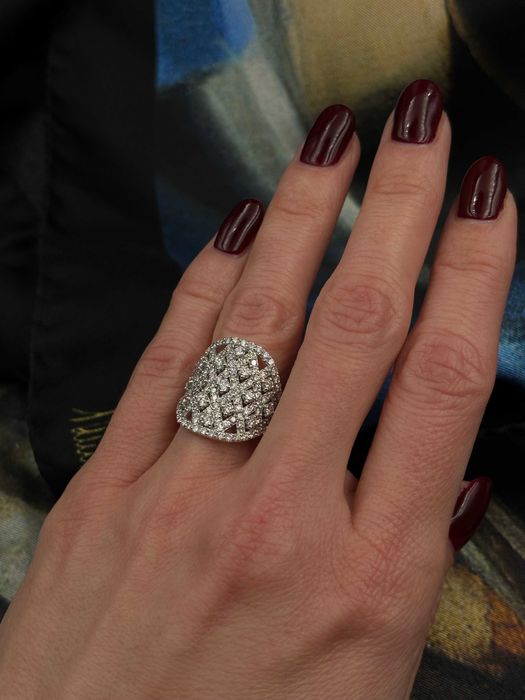 Złoty pierścionek z naturalnymi brylantami 1,84 ct diamentami