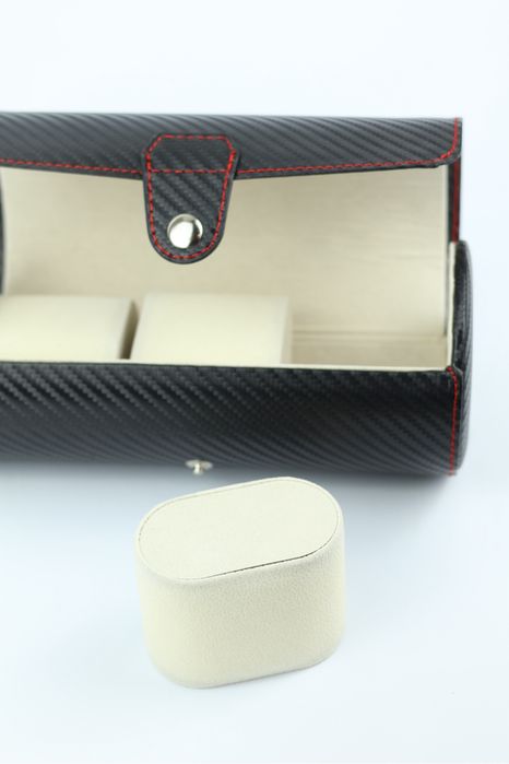 Etui na zegarki (3 sloty) w strukturze ala carbon