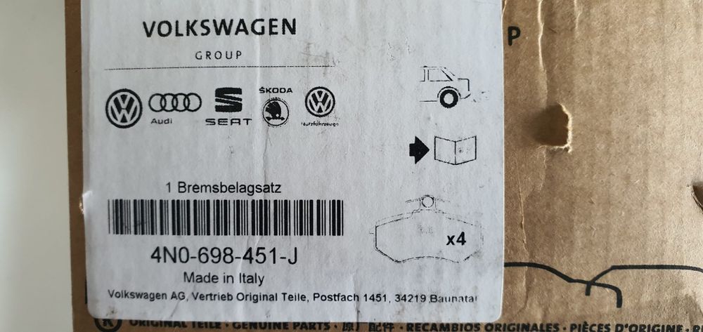 Audi A8 D5 2017- 4N0 tarcze klocki tył nowe ASO OE
