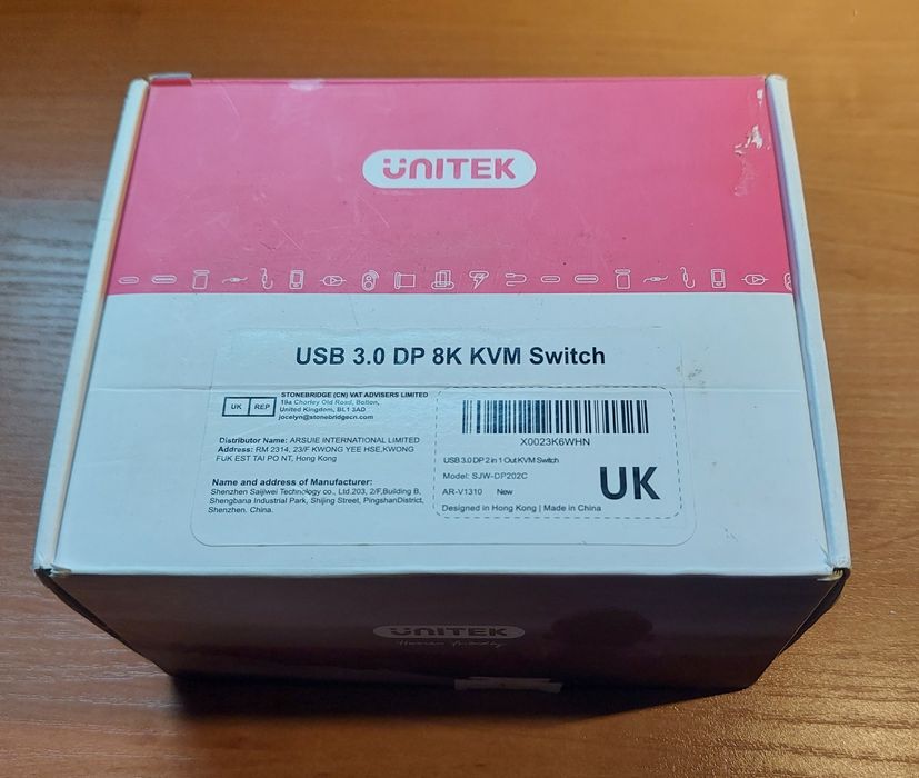 unitek usb 3.0 DP 8K KVM Switch