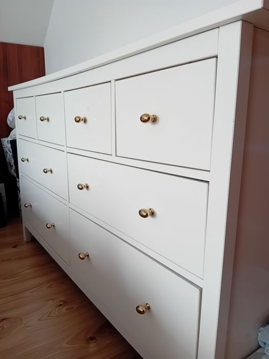 Komoda Ikea Hemnes złote uchwyty!