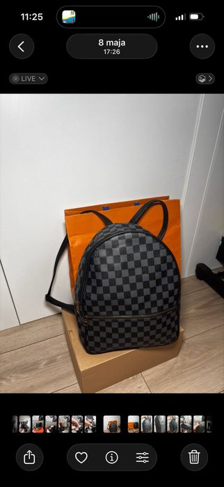 Elegancki monogramowy plecak lv