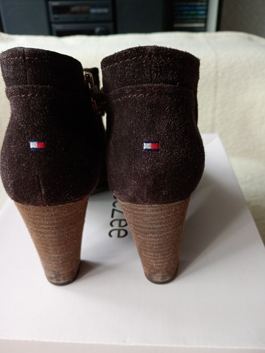 Botki Tommy Hilfiger skóra wyprzedaż