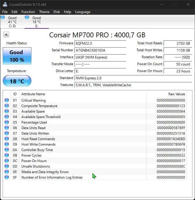 Dysk SSD Corsair MP700 PRO 4TB with Air Cooler PCIe Gen5 x4 NVMe M.2