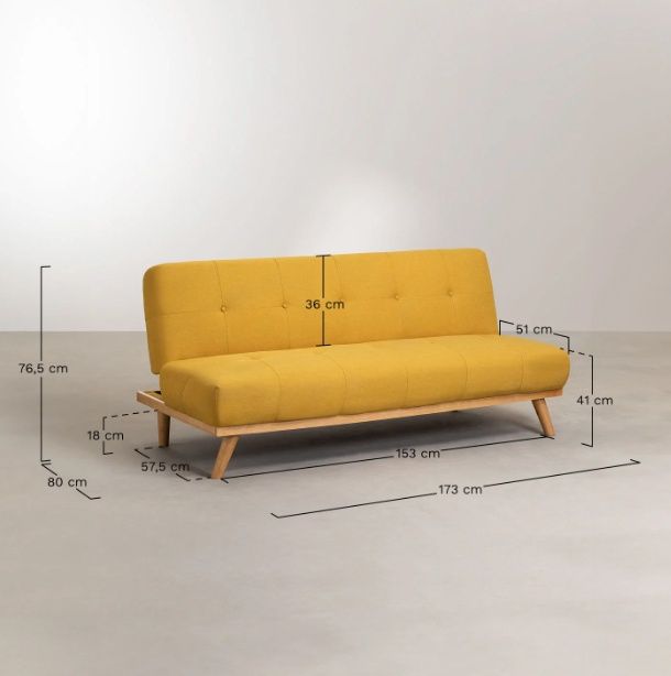 Sofá reclinável/cama de 2 lugares