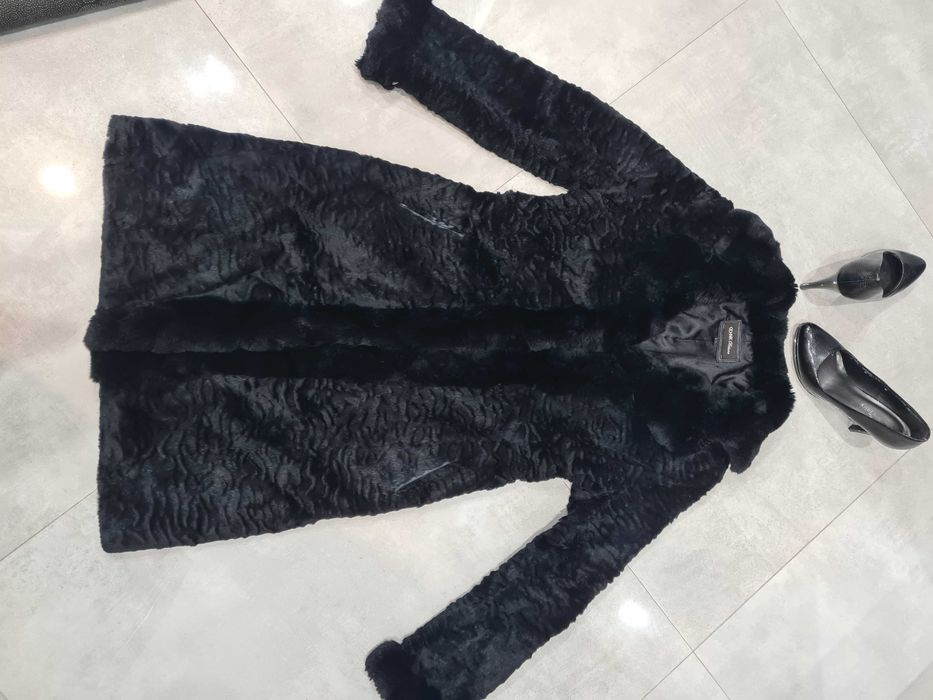 Eleganckie długie futro naturalne - królik | Ochnik, M / L