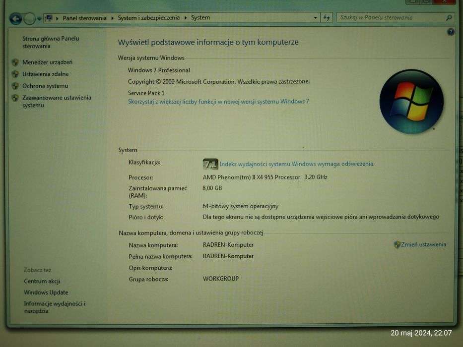 Sprzedam zestaw Phenom II X4 955 BE, Mobo, 8GB RAM