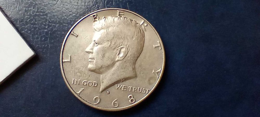 Stare monety Medal 1/2 dolara 1968 USA srebro