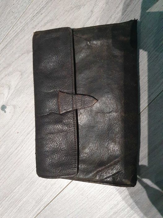 Portfel męski skórzany PRL przedwojenny