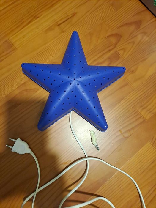 Blue star wall lamp for children