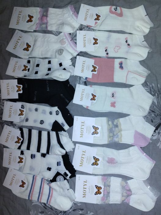 Bawełniane stopki damskie, mega paka 15 par! 35-38