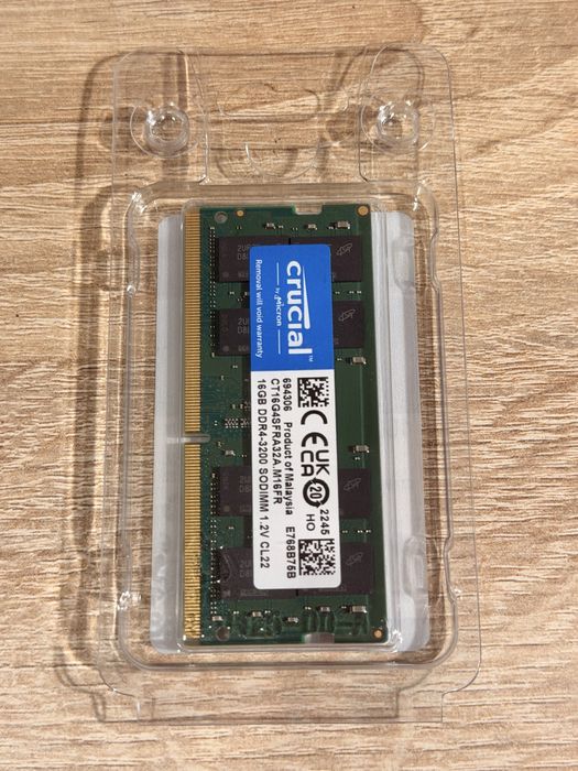 Crucial 16GB DDR4 3200MHz SO-DIMM CL22 CT16G4SFRA32A оперативна пам’ять
