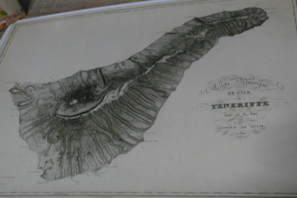 Reprodução impressa de  Mapa Antigo de Tenerife Ilhas Canarias