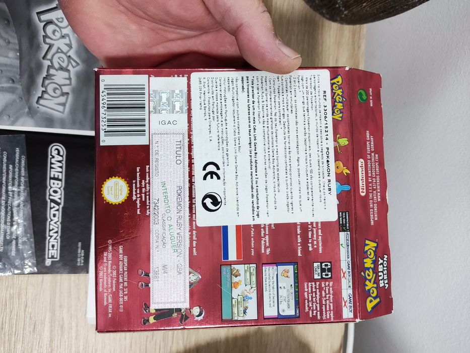 Caixa Pokémon Ruby bom estado nintendo
