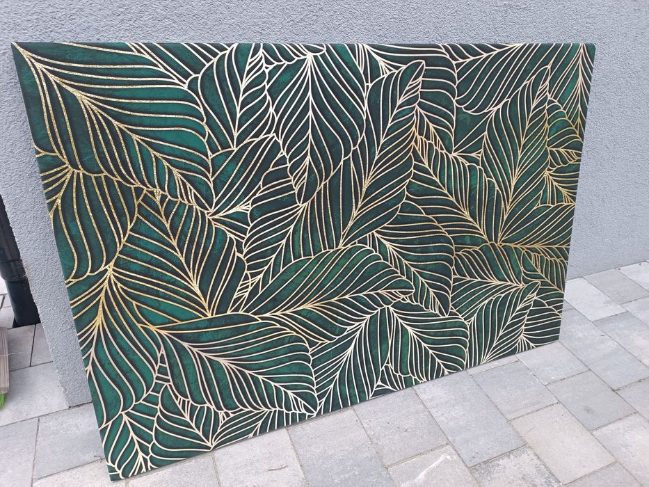 Obraz - nadruk butelkowa zieleń 80x120cm