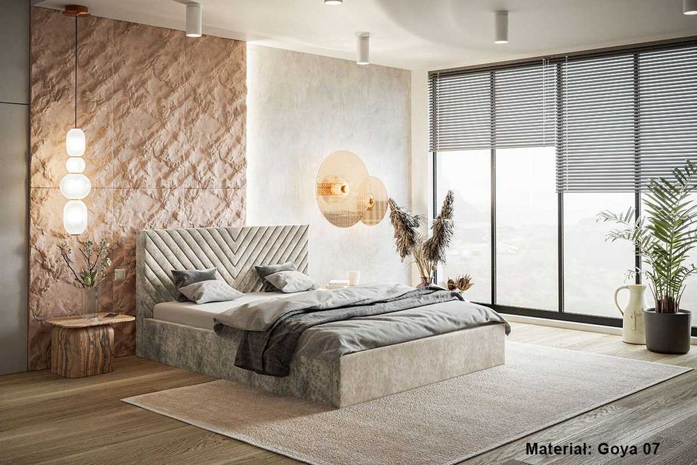 Łóżka Łóżko tapicerowane WENUS 140x200 160x200 180x200 pojemnik stelaż