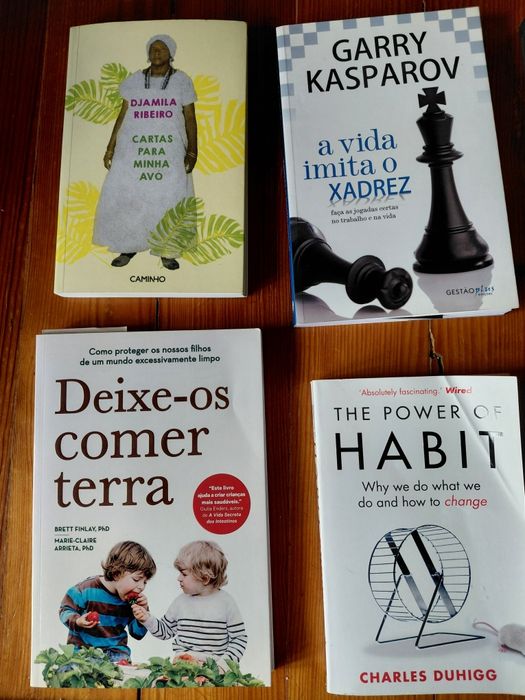 Livros usados em português e inglês