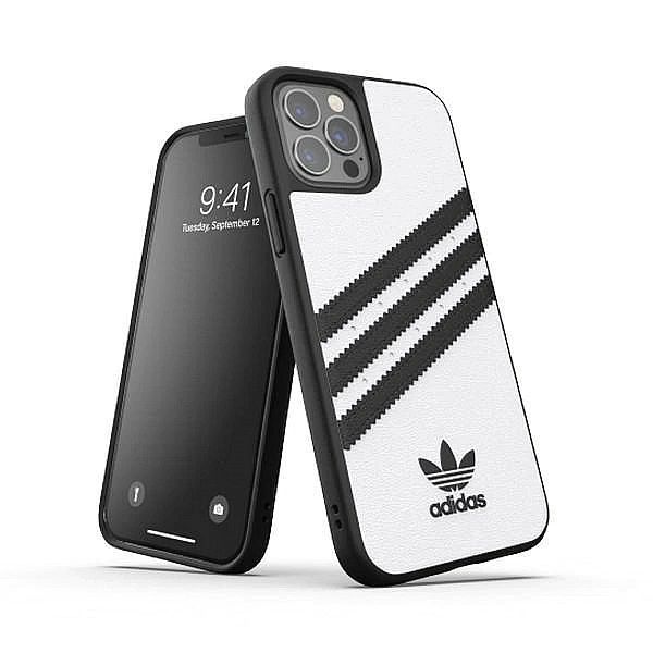 Etui Adidas Or Moulded Case Pu na iPhone 12 Pro - czarno-białe