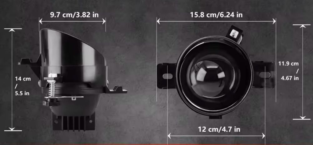 Противотуманные фары LED светодиодные на Nissan Renault Opel линза