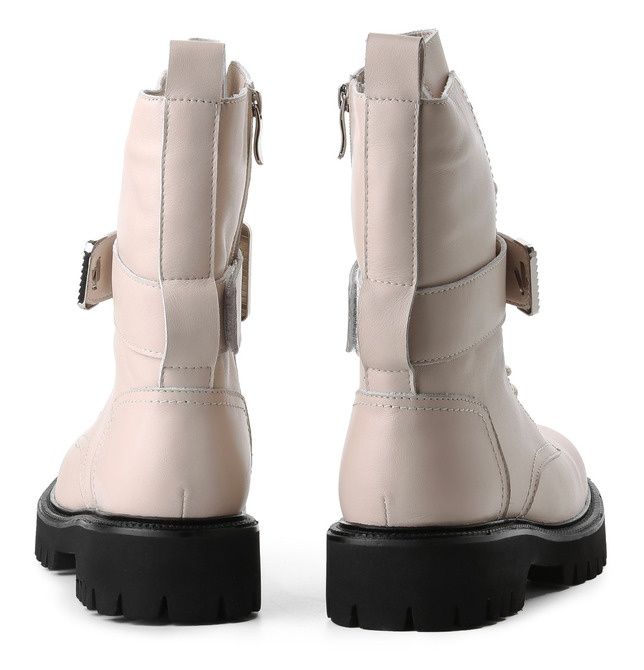 Безкоштовна доставка! Жіночі бежеві шкіряні зимові черевики LeBerdes