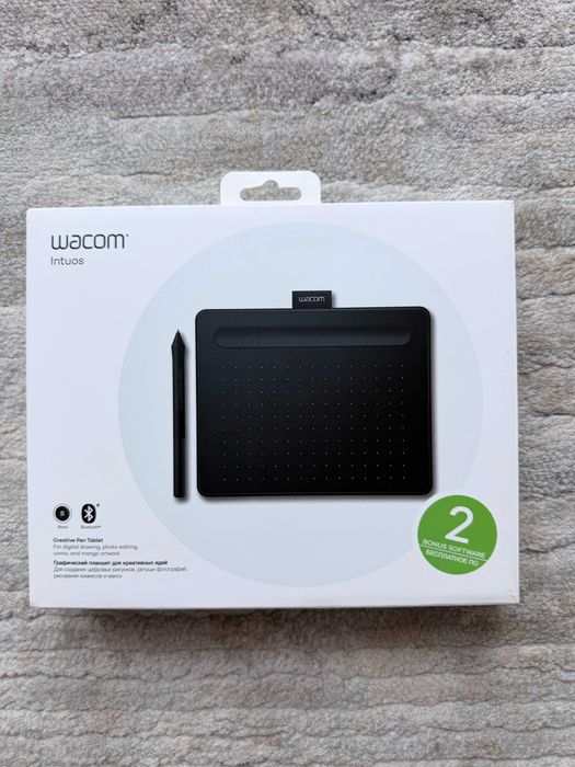Wacom Intuos S Bluetooth — czarny, pióro 4K, komplet w pudełku