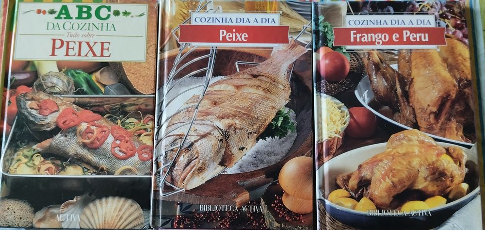 Coleção de livros de culinária da Revista Activa , 1€ cada, desconto para a compra de vários livros