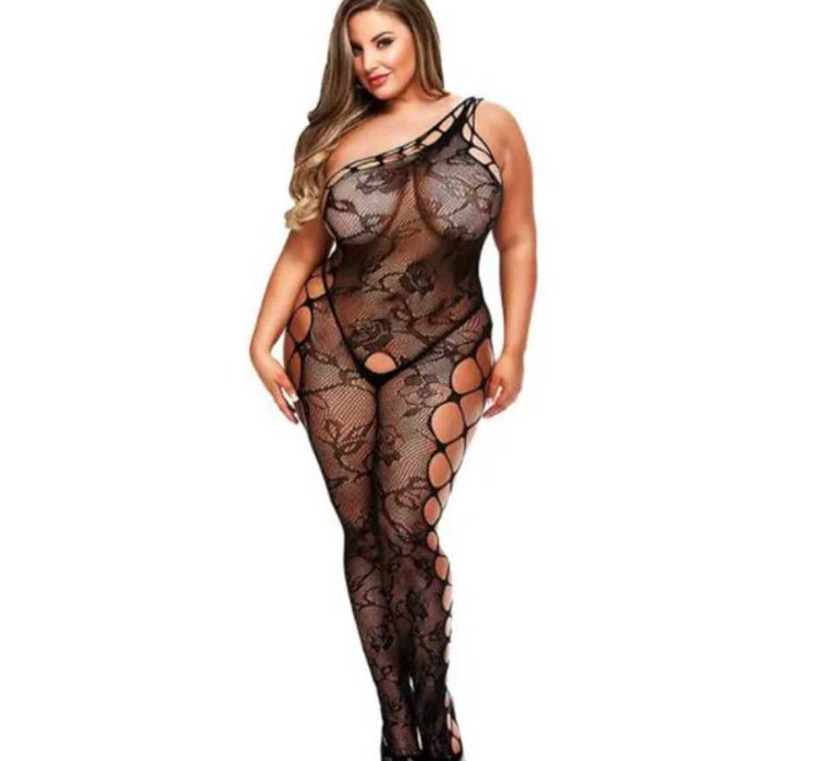 B026 plus size seksowna bielizna bodystocking body komplet XL/6XL