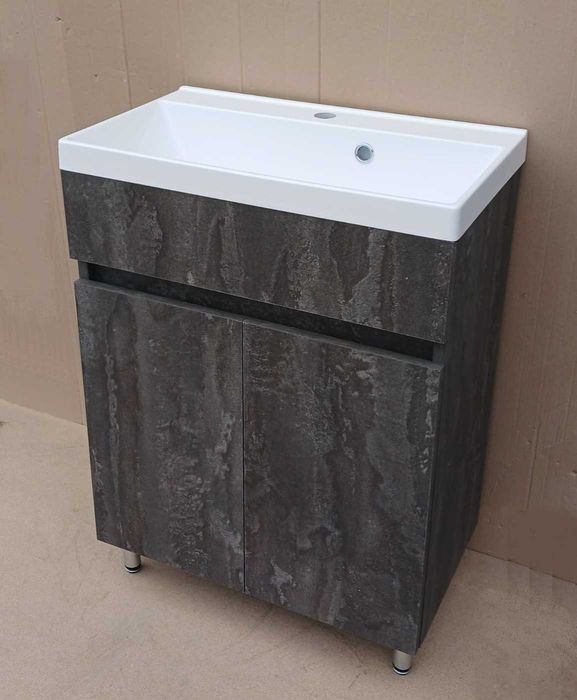 Тумба в ванну в комплекте с прямоугольным умывальником. Ширина 50, 60.