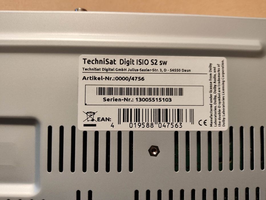 Odbiornik Satelitarny TechniSat DIGIT ISIO S2 | TwinTuner | HDTV |