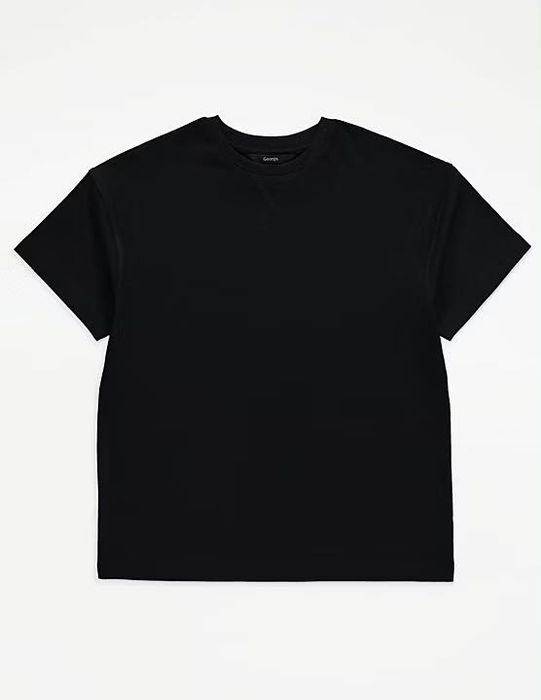 128 134 George 135 gładka czarna bawełniana koszulka gładki tshirt