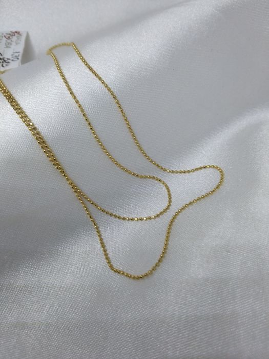 Złoty łańcuszek kulki, złoto 585, długość 45 cm