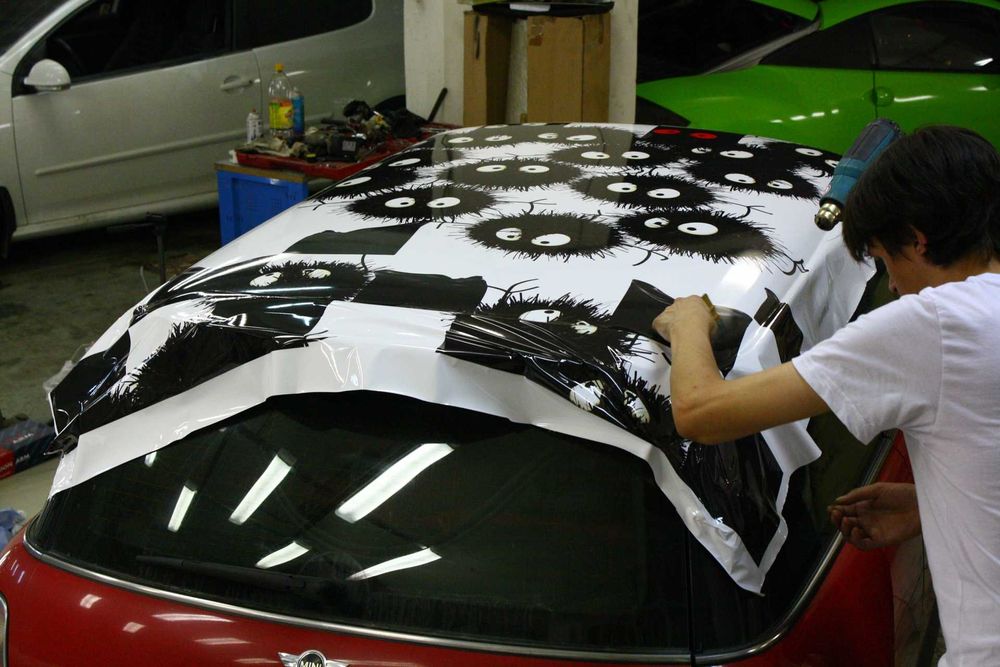 Наклейка на крышу флаг