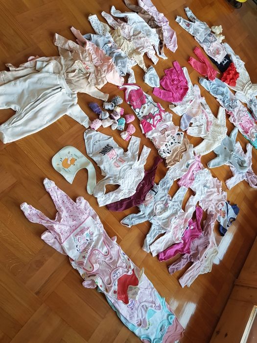 Ubranka dla dziewczynki 62 rozmiar do 68  duży zestaw
