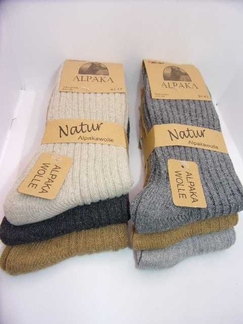 3x Skarpety z wełny Alpaki 39/43. Art ZCM-9171,