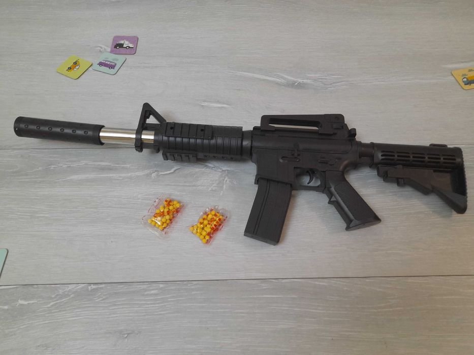 Автомат на пульках, 60см, Арт 777, М-16, винтовка, детский